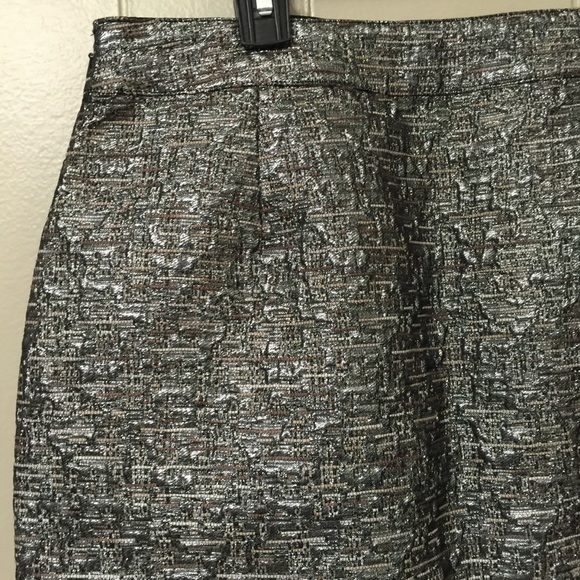 Banana Republic Sz 2 Silver Shimmer Mini Skirt - Picture 7 of 8